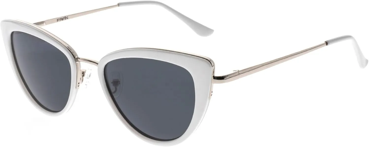 FAA'N Retro Big Frame Cat Eye Polarized Sunglasses Women with Spring Hinge