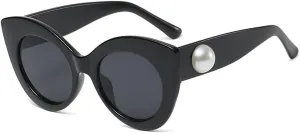 Fashion Cat Eye Sunglasses Women Men Lens Pearl Decoration Frame Luxury Vintage Sun Glasses UV400