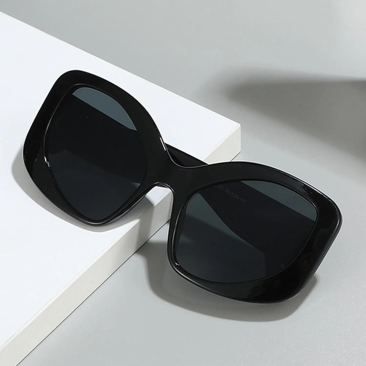 Fashion Oversized Cat Eye Women Sunglasses Shades Uv400 Retro Men Matte Candy Color Sun Glasses
