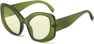Fashion Oversized Cat Eye Women Sunglasses Shades Uv400 Retro Men Matte Candy Color Sun Glasses