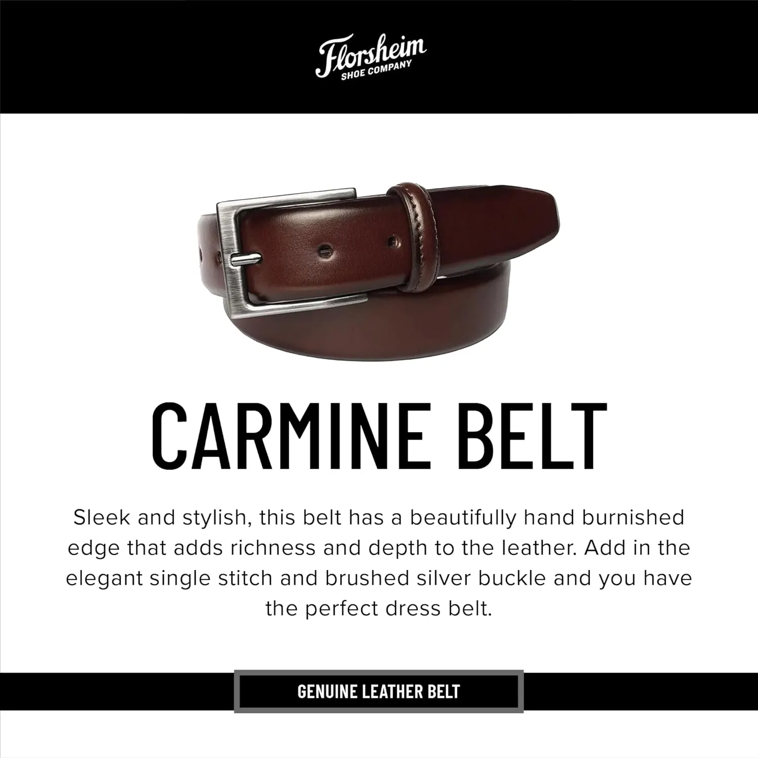 Florsheim Carmine 33mm Belt Mens