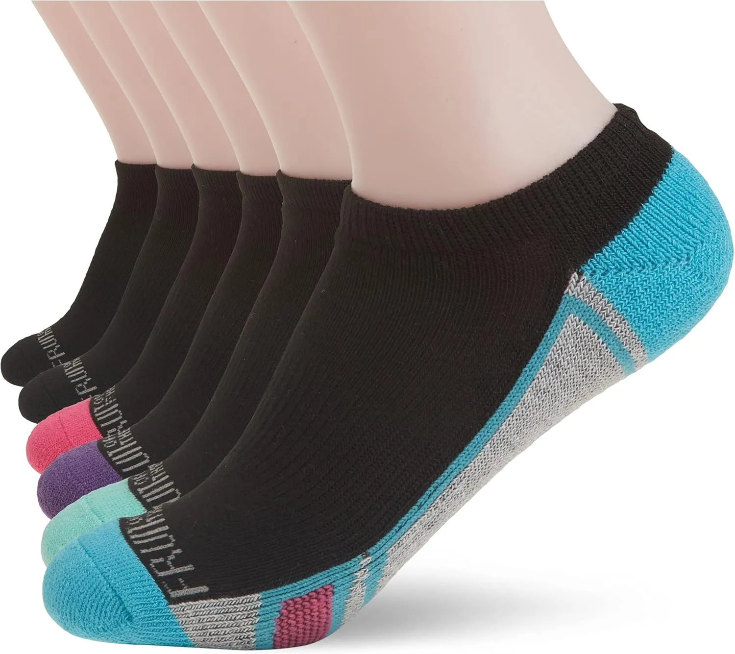 Fruit of the Loom Girls' Everyday Active No Show Sock-6 Pair Pack