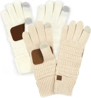 Funky Junque Winter Gloves Women Cold Weather Touch Screen Knit Matching Lined Warm Fleece Lined Touchscreen Texting