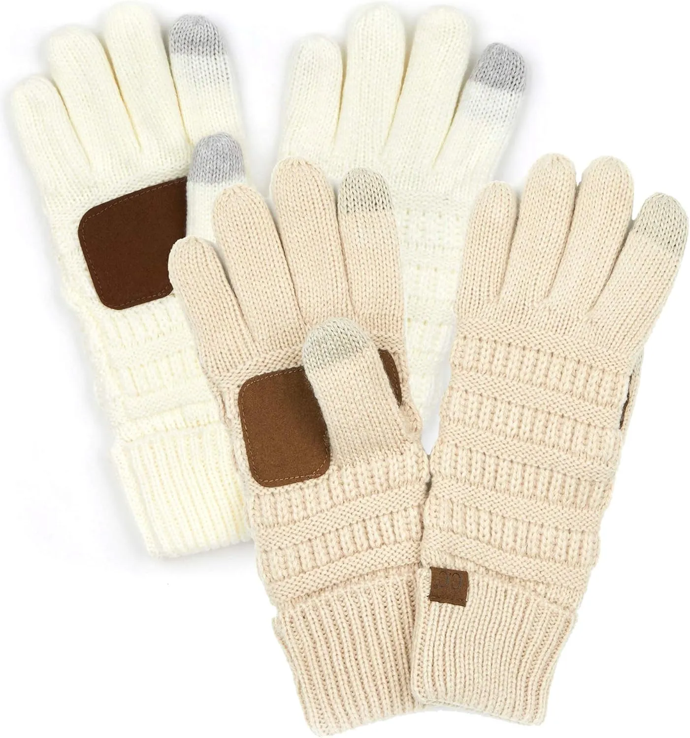 Funky Junque Winter Gloves Women Cold Weather Touch Screen Knit Matching Lined Warm Fleece Lined Touchscreen Texting