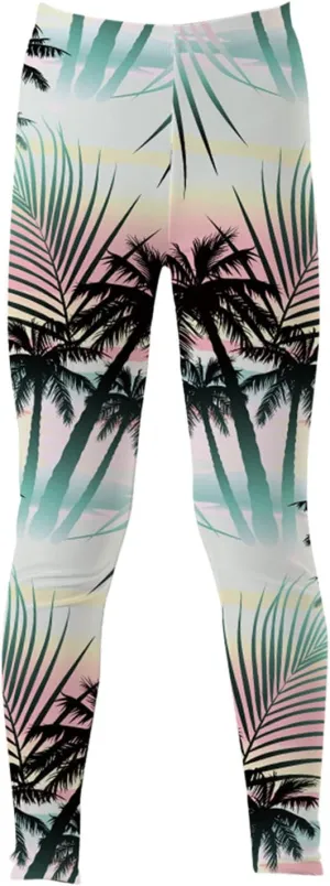 Girls' Printed Leggings Toddlers Active Stretch Leggings Little Kids Yoga Pants Performance Sports Tights