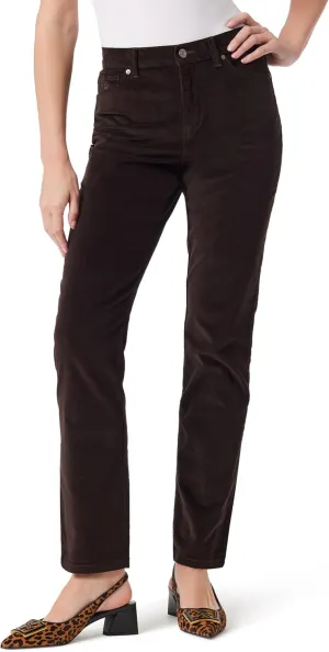Gloria Vanderbilt Women's Amanda Corduroy High Rise Straight Leg Pant Standard