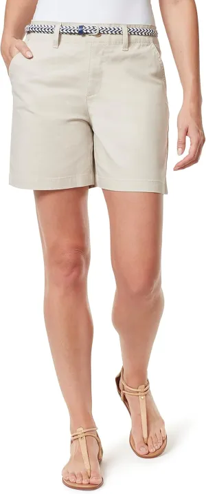 Gloria Vanderbilt Women's Midrise Belted Trouser Short Standard