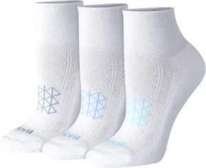 Hanes Ankle, Absolute Run Socks for Women, Breathable Mesh, Seamless Toe, 4-Pack, White/Fashion, 5-9