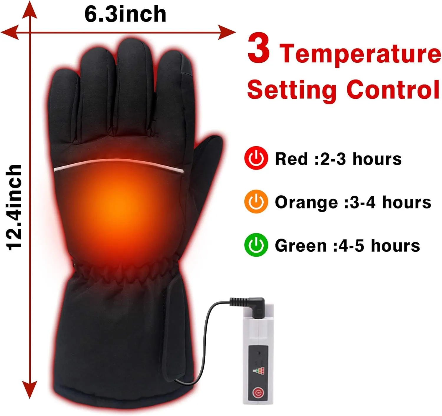 Heated Gloves for Men Women Rechargeable Battery Electric Hand Warmers Touchscreen Winter Hetaed Motorycle Gear for Motorcycle Fishing Hiking Cycling Skiing