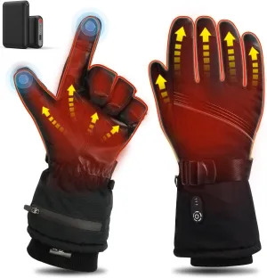 Heated Gloves - Rechargeable Electric Hand Warmers for Men & Women - Waterproof, Thermal Gloves for Cold Weather, Work, Hunting, Fishing, Running, Cycling, Hiking, Skiing, Motorcycle