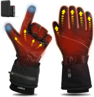 Heated Gloves,Winter Gloves for Men Women Rechargeable Heated Gloves with 2Packs 7.4V 2700mAh Battery,Waterproof Thermal Warm Gloves for Cold Winter with Auto Sensor Switch for Skiing,Hunting,Cycling