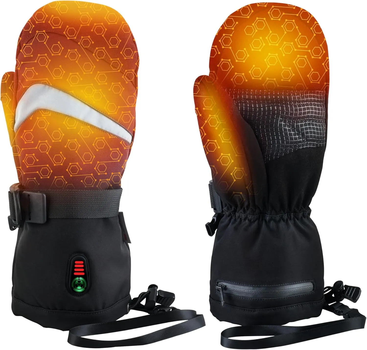 Heated Mittens Gloves for Men Women, 7.4V 3000mAh Electric Heated Gloves for Skiing, Motorcycle, Outdoor Work Rechargeable Heated Gloves