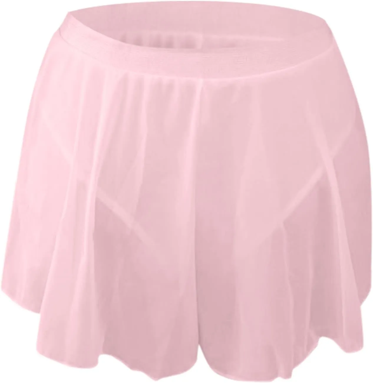 High Rise Shorts Mini Pleated Skirts Womens Sexy Flowy Ruffled Pole Dance Skirts Culottes Hot Pants Dancing Underwear