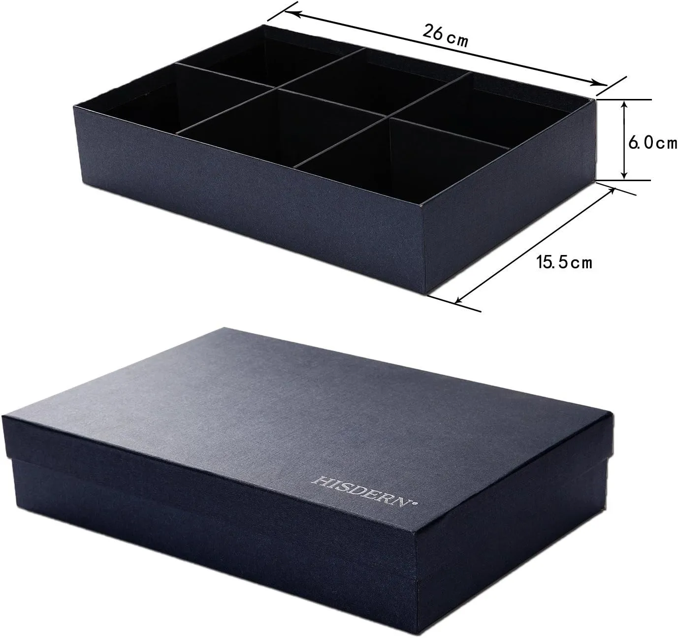 HISDERN Mens Ties Set 5PCS Collection Tie with Pocket Sqaure Formal Business Necktie Present Box Neckties Set for Men