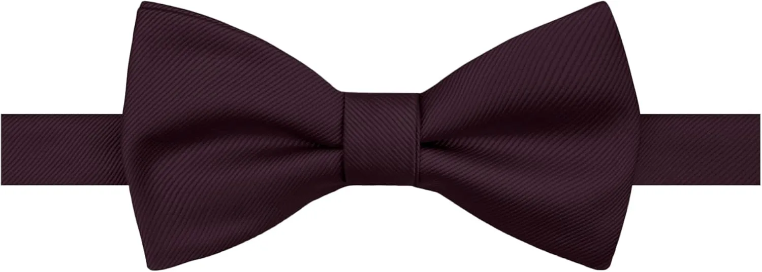 Jacob Alexander 3 Piece Set Men's Solid Traditional Freestyle Self-Tie Bow Tie Pocket Square and Knots