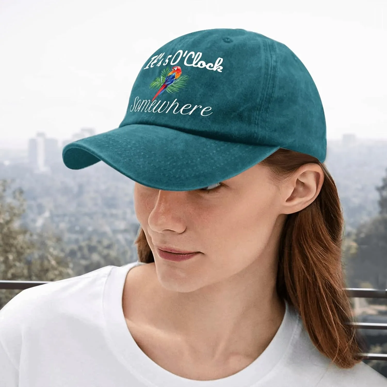 Jimmy Music Buffett Accessories Hats Its 5 Oclock Some Where Baseball Cap Mom Hat Pigment Black Womens Bucket