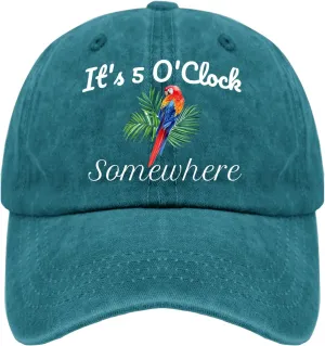 Jimmy Music Buffett Accessories Hats Its 5 Oclock Some Where Baseball Cap Mom Hat Pigment Black Womens Bucket