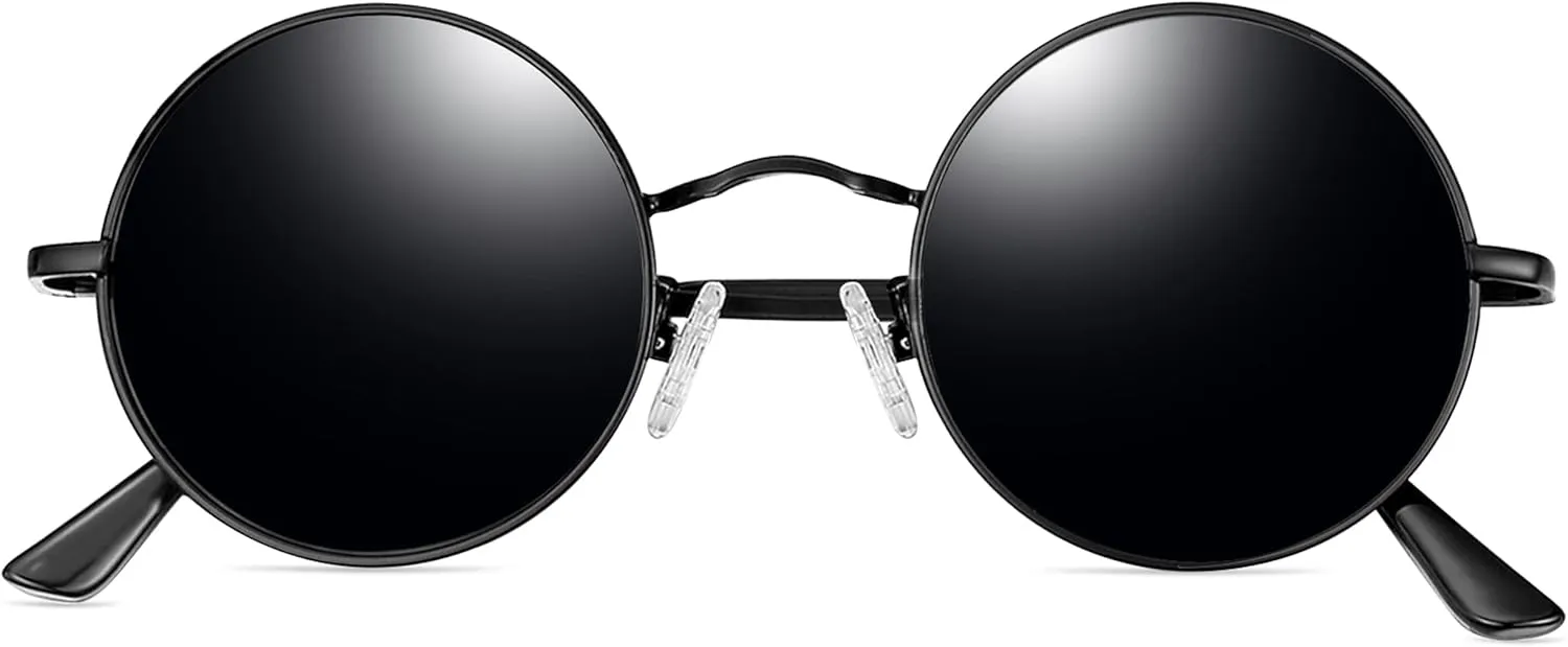 Joopin Hippie Round Sunglasses for Women Men Small Circle Sun Glasses Polarized UV400 Protection