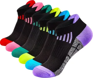 J.WMEET Womens Ankle Socks Athletic Running No Show Cushioned Sport Socks for Women 6 Pairs
