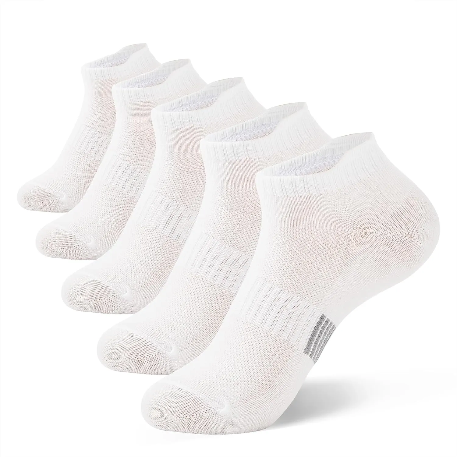 Komorebi Ankle Socks for Women Cushioned No Show Socks Womens Socks Athletic Socks Low Cut Socks with Heal Tab 5 Pairs
