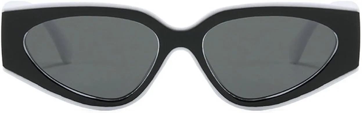 laureles Fashion Leopard Grey Sun Glasses Men Vintage Cat Eye Y2K Sunglasses Women Wide Leg Shades UV400