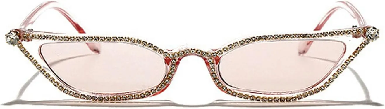 laureles Small Cat Eye Rhinestone Sunglasses Women Vintage Fashion Pink Black Diamond Sun Glasses Shades UV400