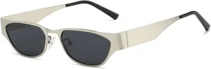 laureles Small Cat Eye Sunglasses for Women Vintage Y2K Sun Glasses Men Metal Gradient Black Shades Female