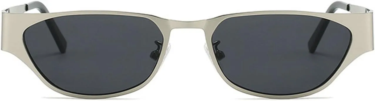 laureles Small Cat Eye Sunglasses for Women Vintage Y2K Sun Glasses Men Metal Gradient Black Shades Female
