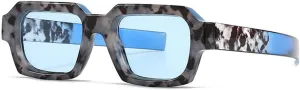 laureles Vintage Blue Floral Cat Eye Y2K Sunglasses Women Men Outdoor Sun Glasses Travel Shades Female L17