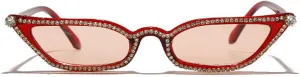 laureles Vintage Small Cat Eye Diamond Sunglasses Women Fashion Rhinestone Pink Black Sun Glasses Shades UV400
