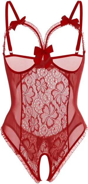 Lingerie for Women One-Piece Teddy Lingerie Sexy Bodysuit Lace Nightie