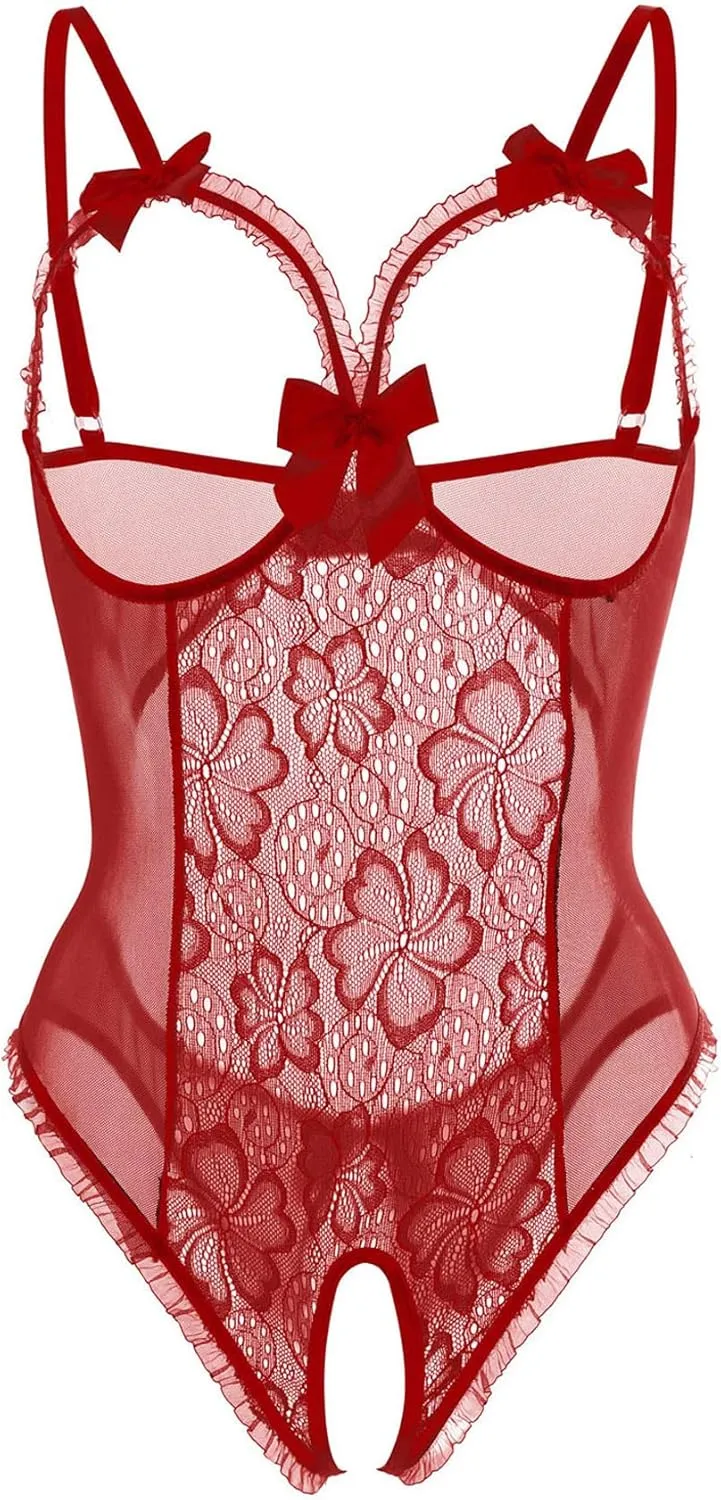 Lingerie for Women One-Piece Teddy Lingerie Sexy Bodysuit Lace Nightie