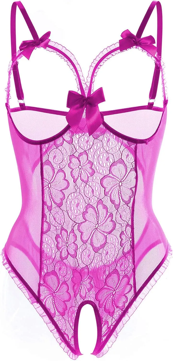 Lingerie for Women Sexy One-Piece Teddy Lingerie Bodysuit Lace Nightie
