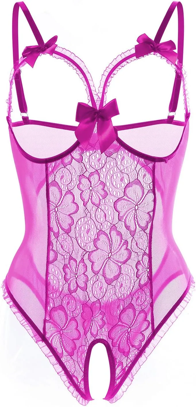 Lingerie for Women Sexy One-Piece Teddy Lingerie Bodysuit Lace Nightie