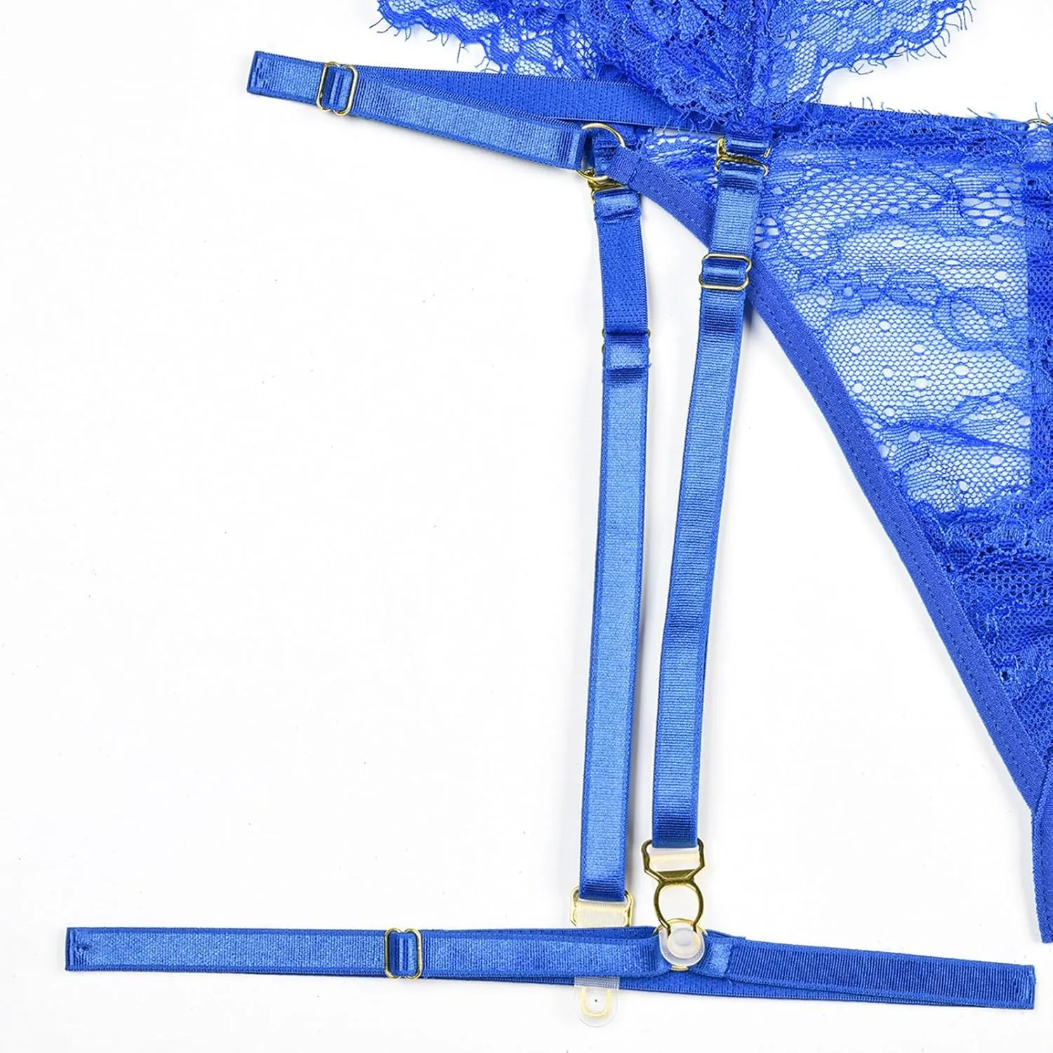 Lingerie Sets for Women Sexy Eyelash Crochet Garter Babydol Babydoll Bodysuit Flower Mesh Bralette,
