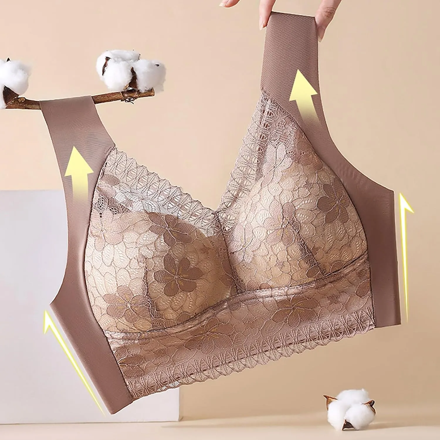Lysine Charm Bras, Bra - Seamless Sexy Push up Wireless Bra Comfort Full Coverage Bra Everyday Bra