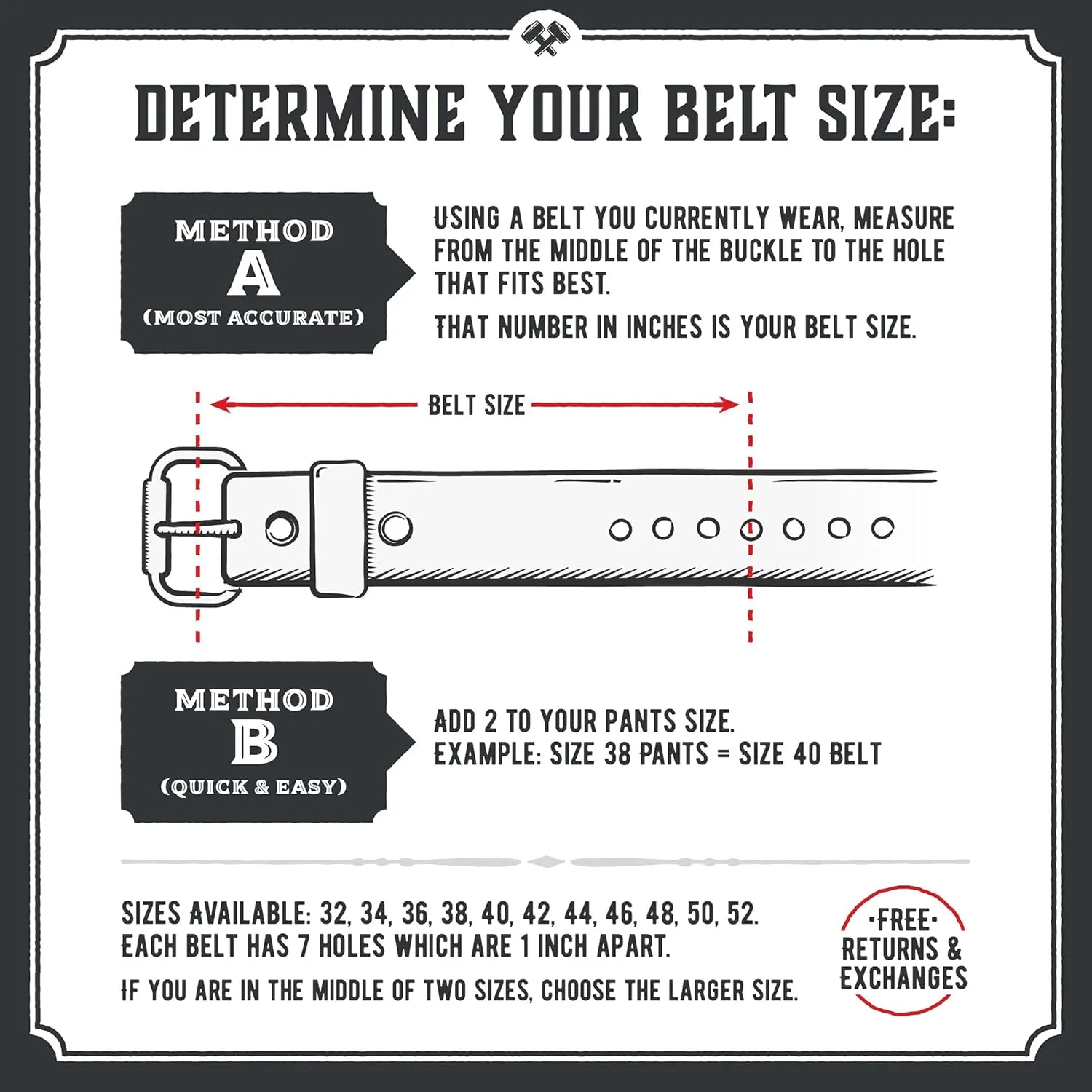 Main Street Forge The Executive Leather Belt | Made in USA | Men's Dress Belt | 1 1/4 Inch Belt