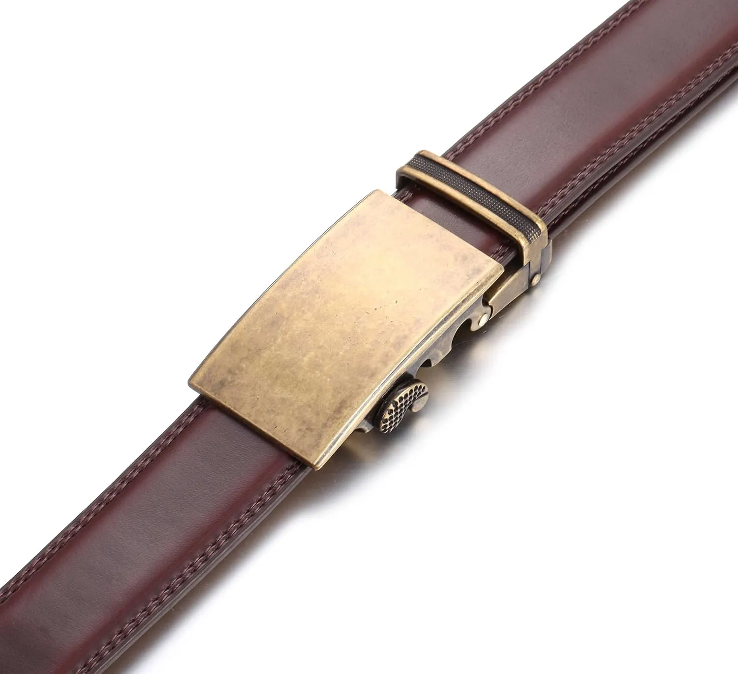 Marino Mens Genuine Leather Ratchet Dress Belt With Automatic Buckle, Enclosed in an Elegant Gift Box