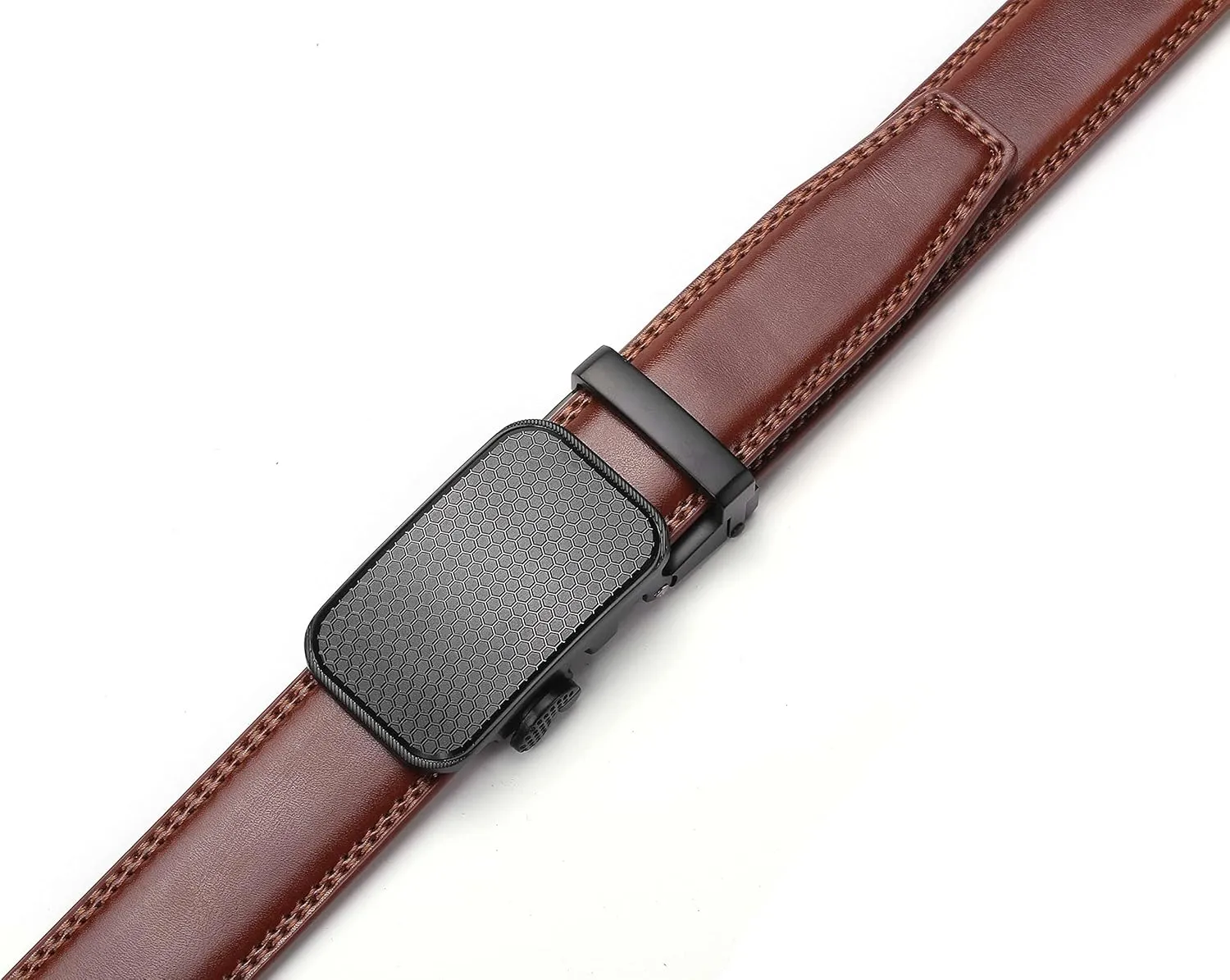 Marino Mens Genuine Leather Ratchet Dress Belt With Automatic Buckle, Enclosed in an Elegant Gift Box