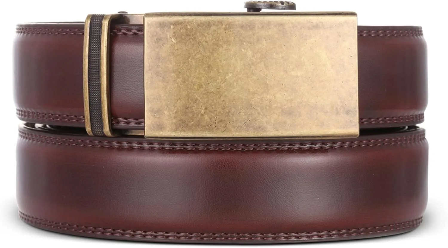 Marino Mens Genuine Leather Ratchet Dress Belt With Automatic Buckle, Enclosed in an Elegant Gift Box