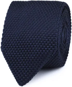 Matutine Navy Knitted Tie - Mens Wedding Tie - Formal and Casual Occasions