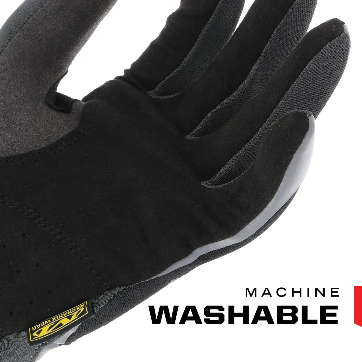 Mechanix Wear FastFit Work Gloves, 2 Pack - Black Gloves with Elastic Cuff for Secure Fit, Performance Gloves for Multi-purpose Use, Touchscreen Capable (Large, Black)