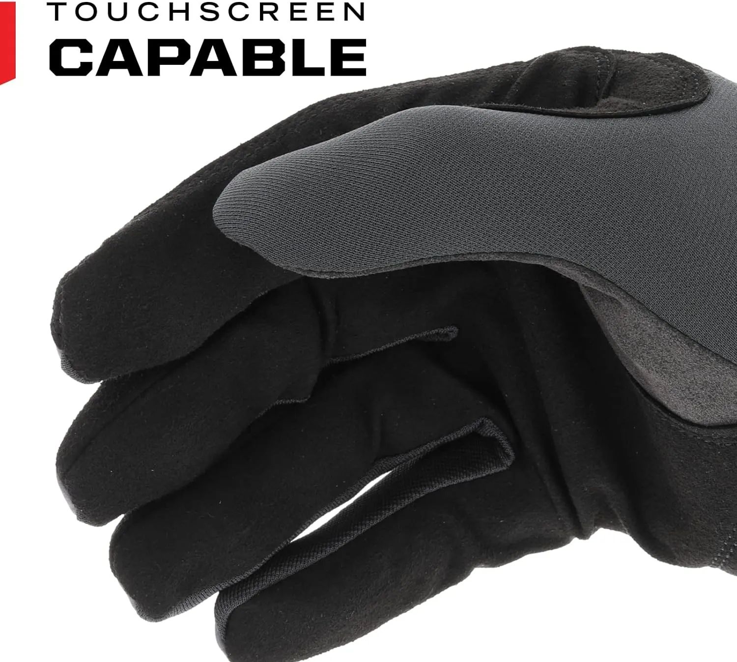Mechanix Wear FastFit Work Gloves, 2 Pack - Black Gloves with Elastic Cuff for Secure Fit, Performance Gloves for Multi-purpose Use, Touchscreen Capable (Large, Black)