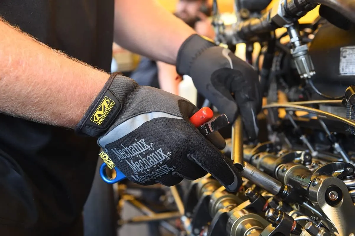 Mechanix Wear FastFit Work Gloves, 2 Pack - Black Gloves with Elastic Cuff for Secure Fit, Performance Gloves for Multi-purpose Use, Touchscreen Capable (Large, Black)