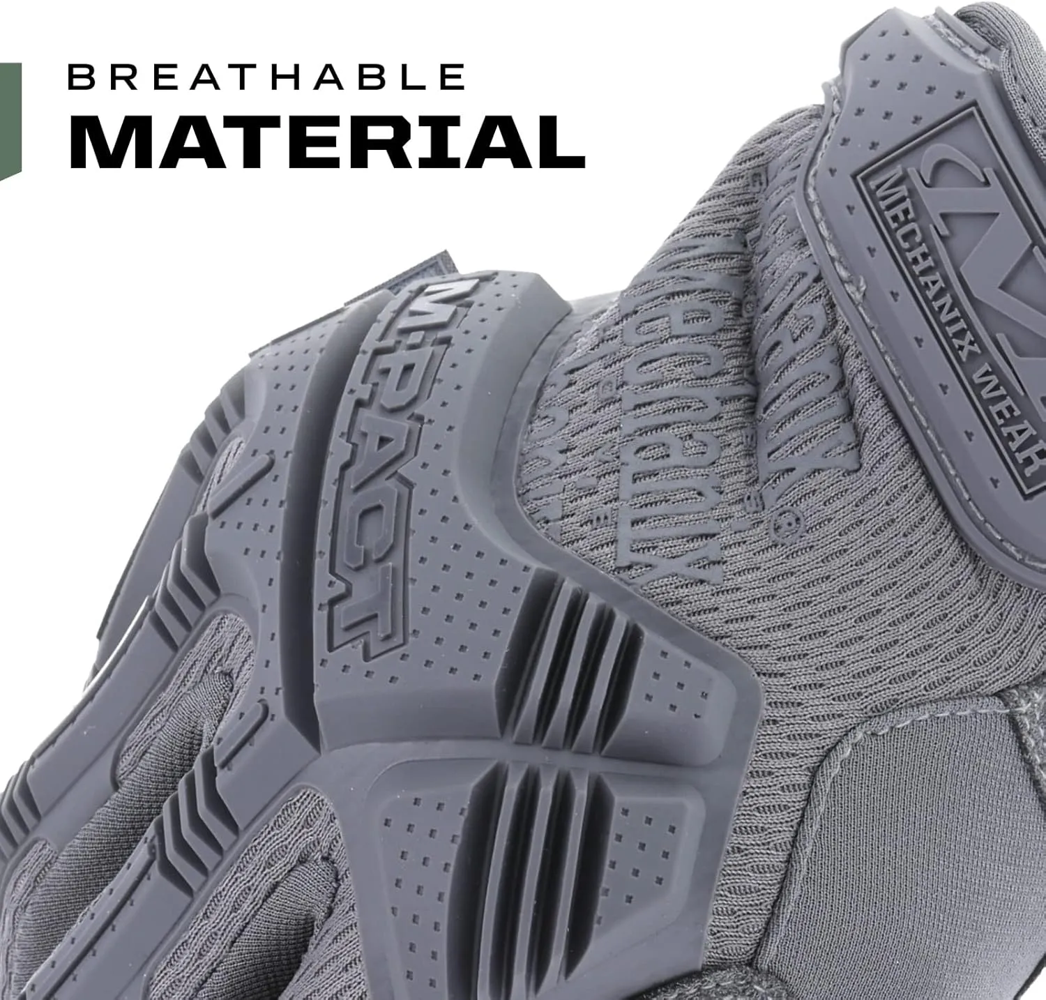 Mechanix Wear: M-Pact Tactical Gloves with Secure Fit, Touchscreen Capable Safety Gloves for Men, Work Gloves with Impact Protection and Vibration Absorption (Grey, Medium)