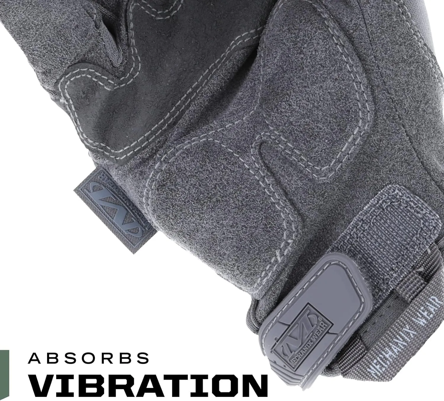 Mechanix Wear: M-Pact Tactical Gloves with Secure Fit, Touchscreen Capable Safety Gloves for Men, Work Gloves with Impact Protection and Vibration Absorption (Grey, Medium)