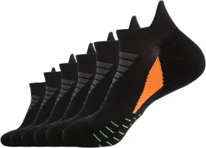 Men Running Socks Hywellstore Thick Padded Athletic Ankle Socks No Show Running Socks Low Cut Breathable Socks