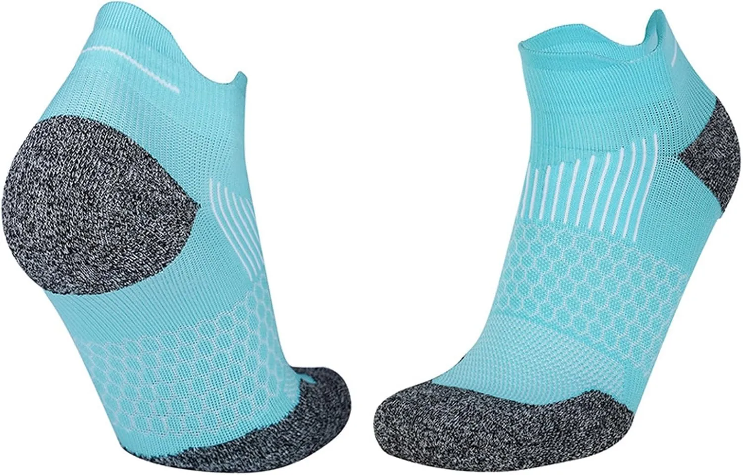 Men Sports Running Socks 1 Pairs-Ankle Athletic Socks Wicking Cushioned for Men Walking-Arch Compression Support