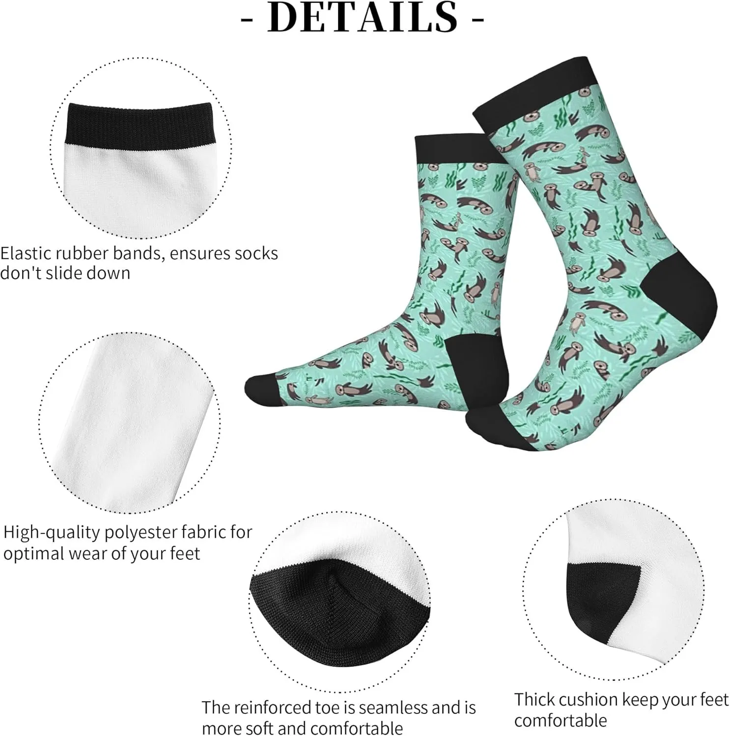 Men Women Casual Cool Cute Crazy Funny Athletic Sport Novelty Graphic Crew Socks