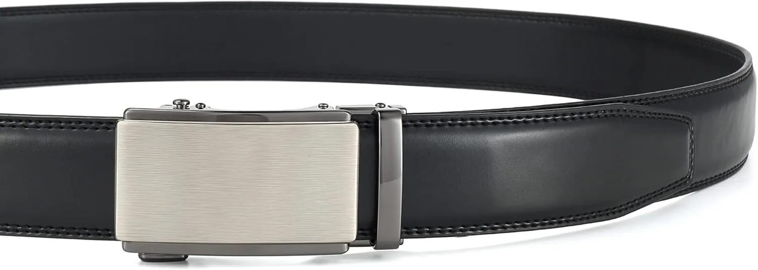 Men's Belt,Ratchet Dress Belt with Automatic Buckle Brown/Black-Trim to Fit-35mm wide